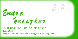 endre heiszler business card